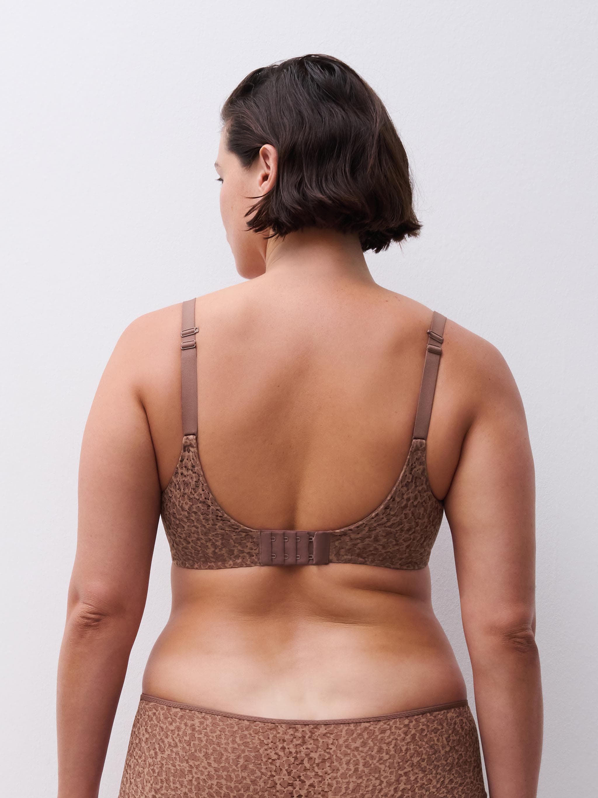 Full coverage t-shirt bra - Wild brown
