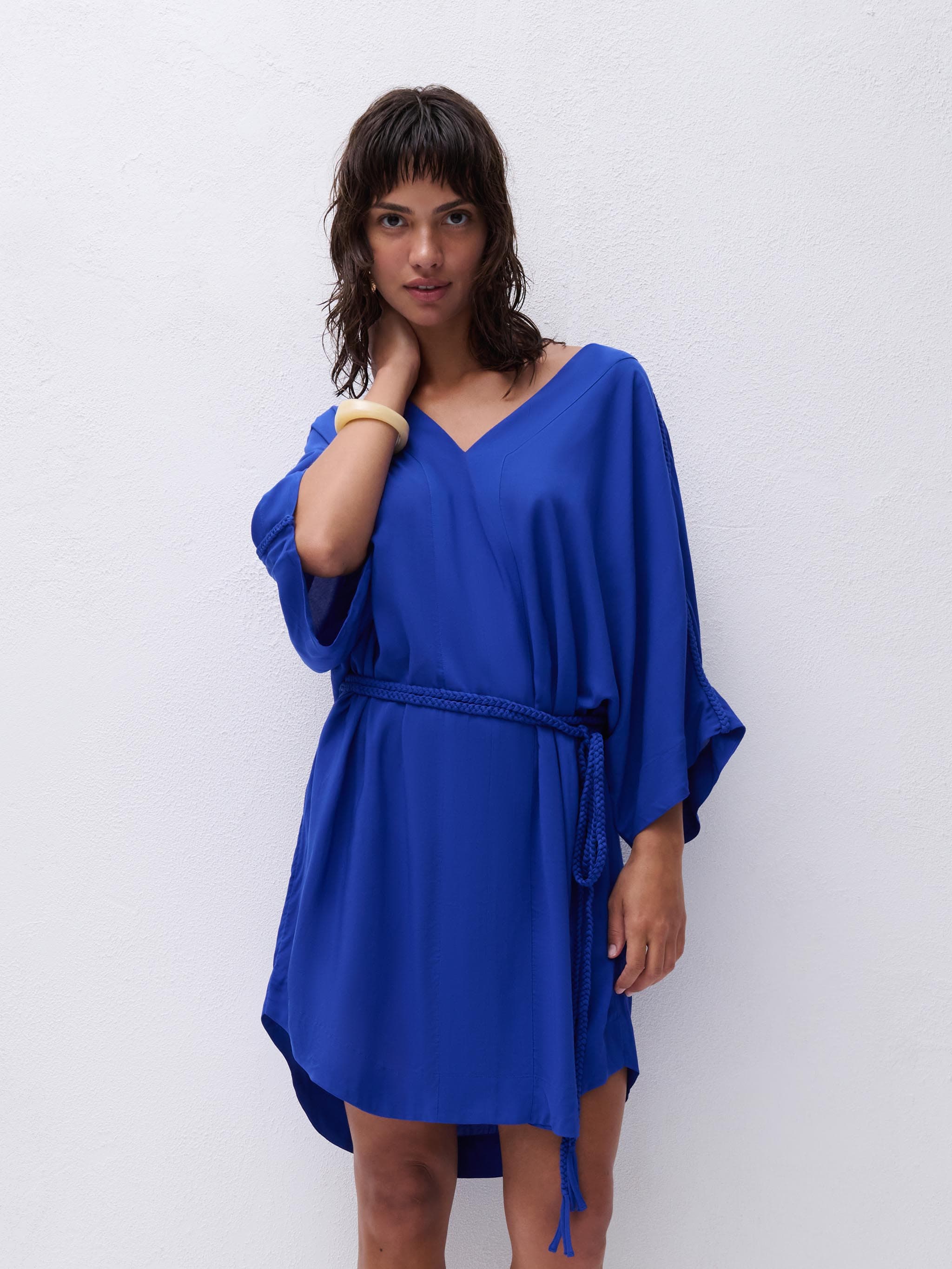 Kaftan dress - greek blue