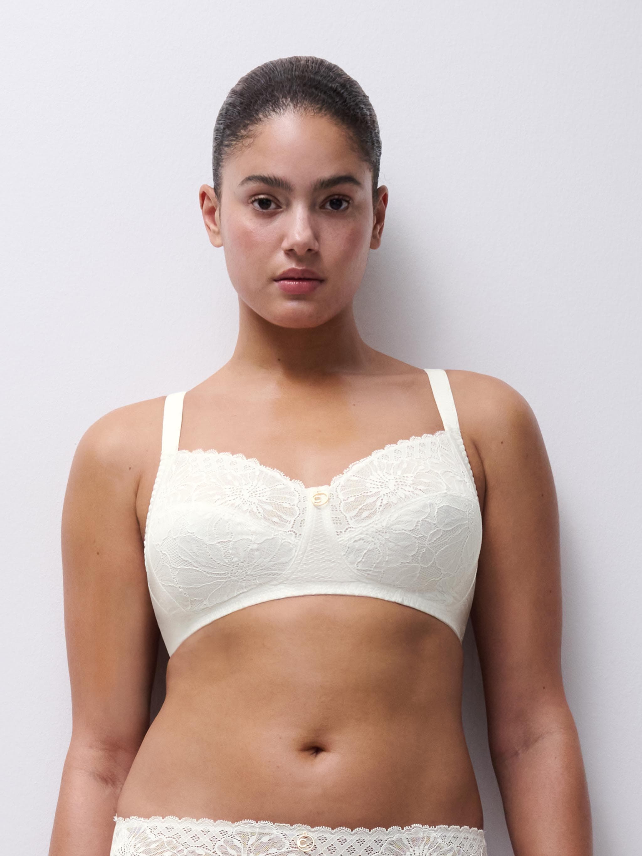Wireless support bra - Milk