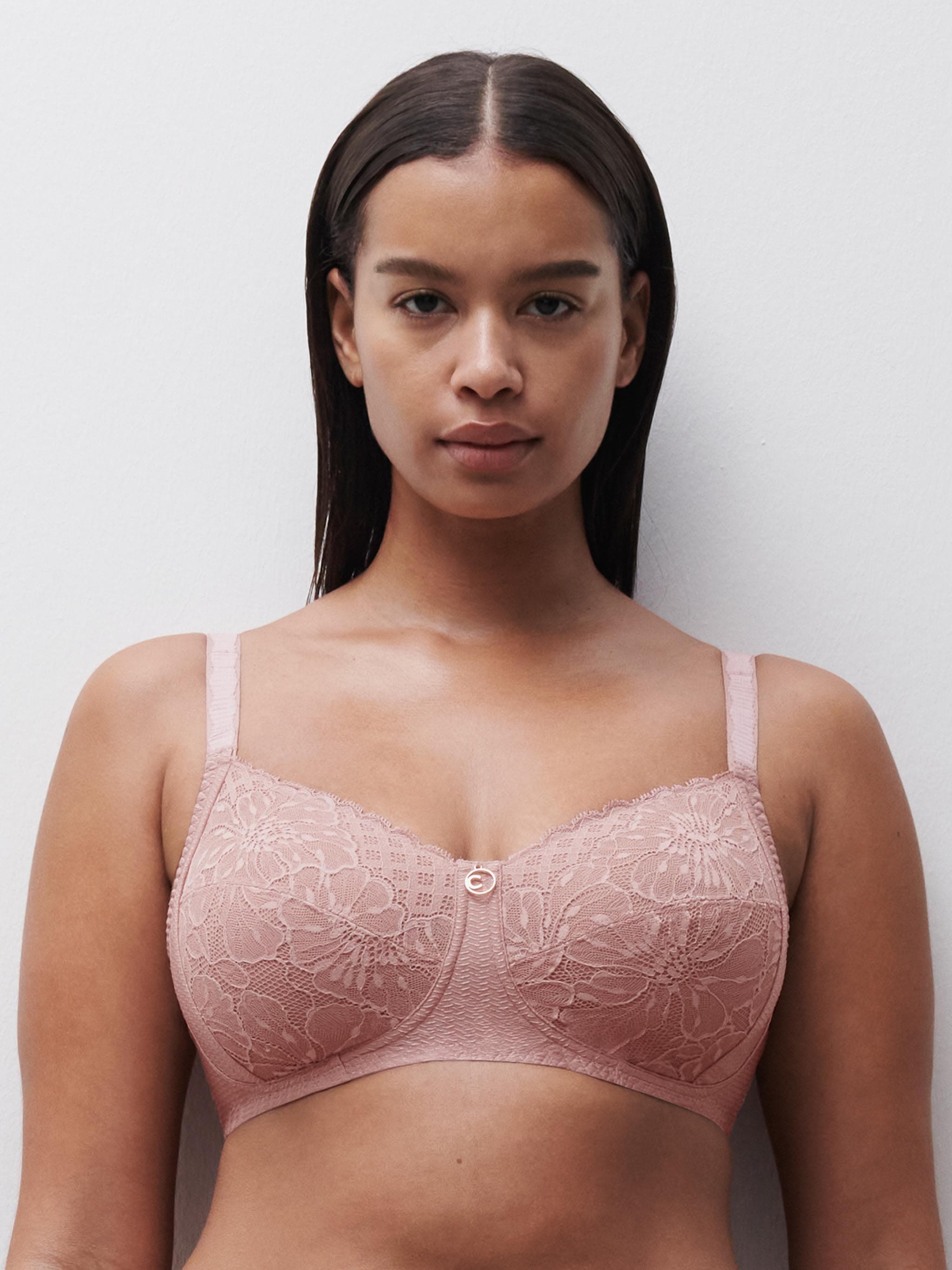 Wireless support bra - Light pink