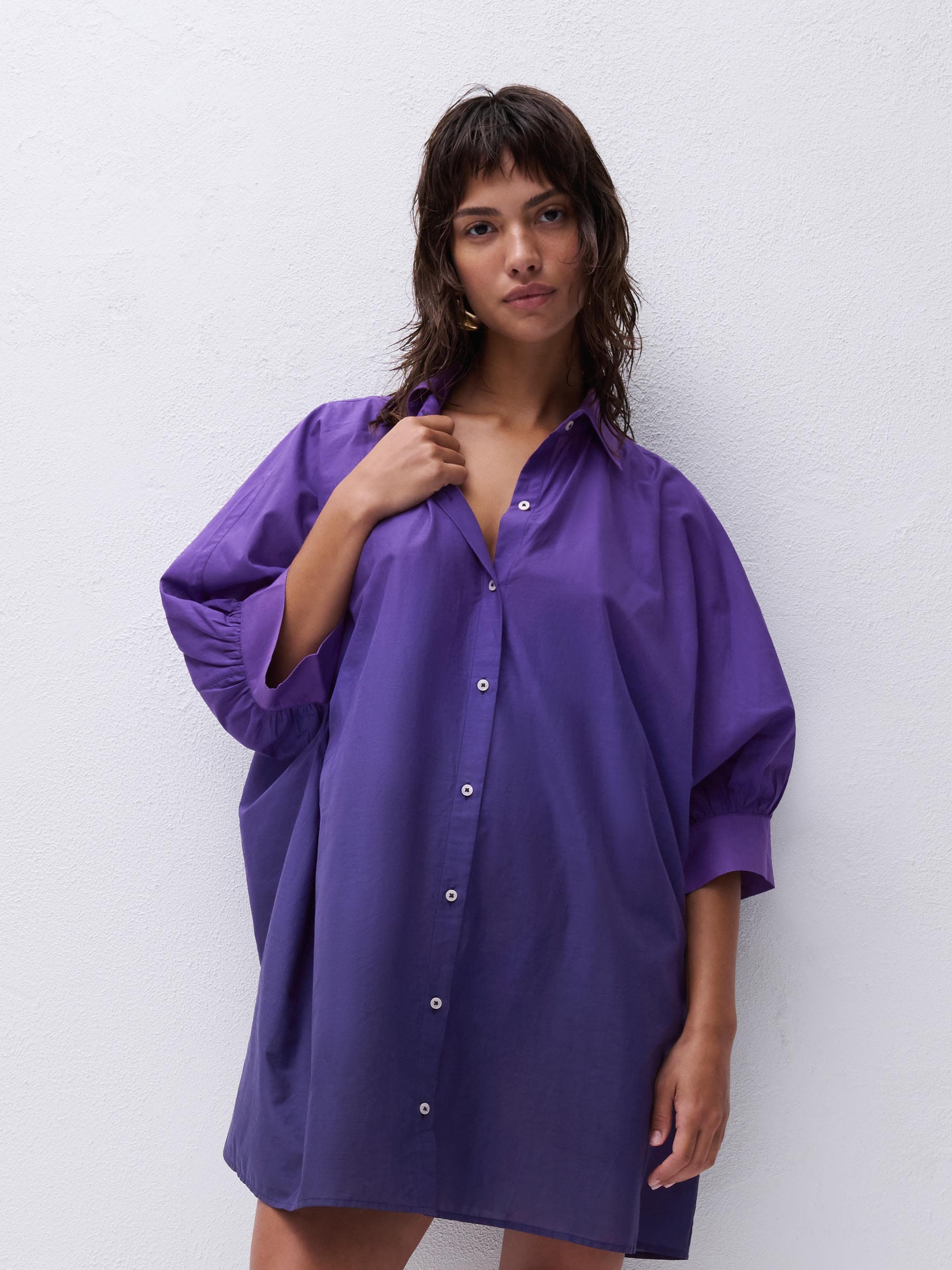 Long-sleeved shirt - Twilight tie & dye