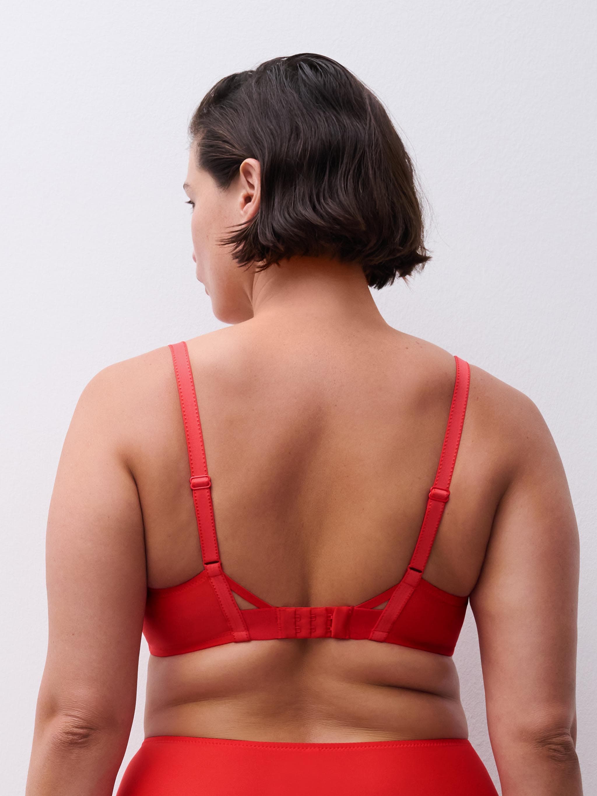 Wireless support bra - Red Cocktail