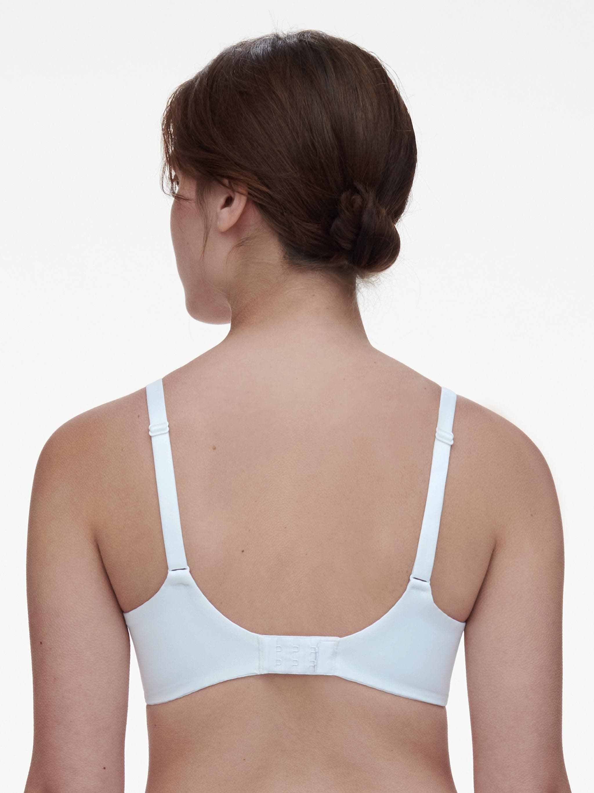 High-coverage memory foam bra - White