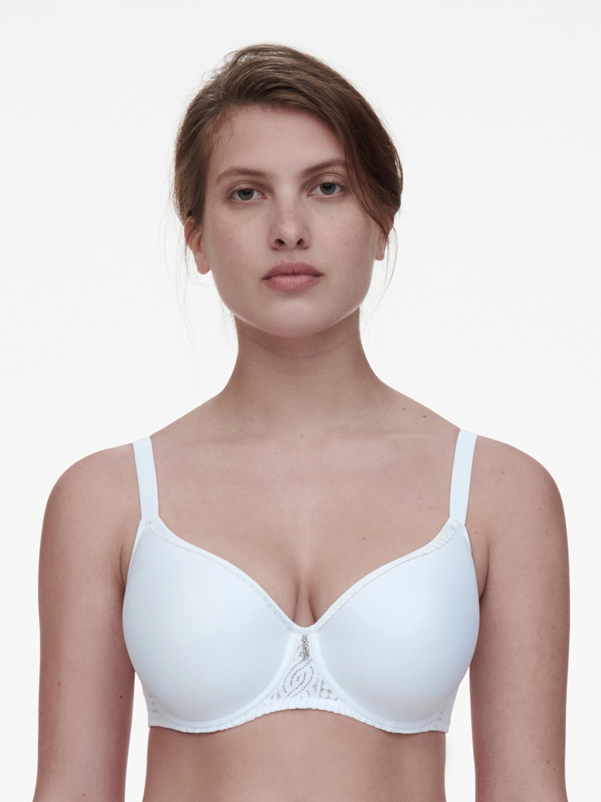 High-coverage memory foam bra - White