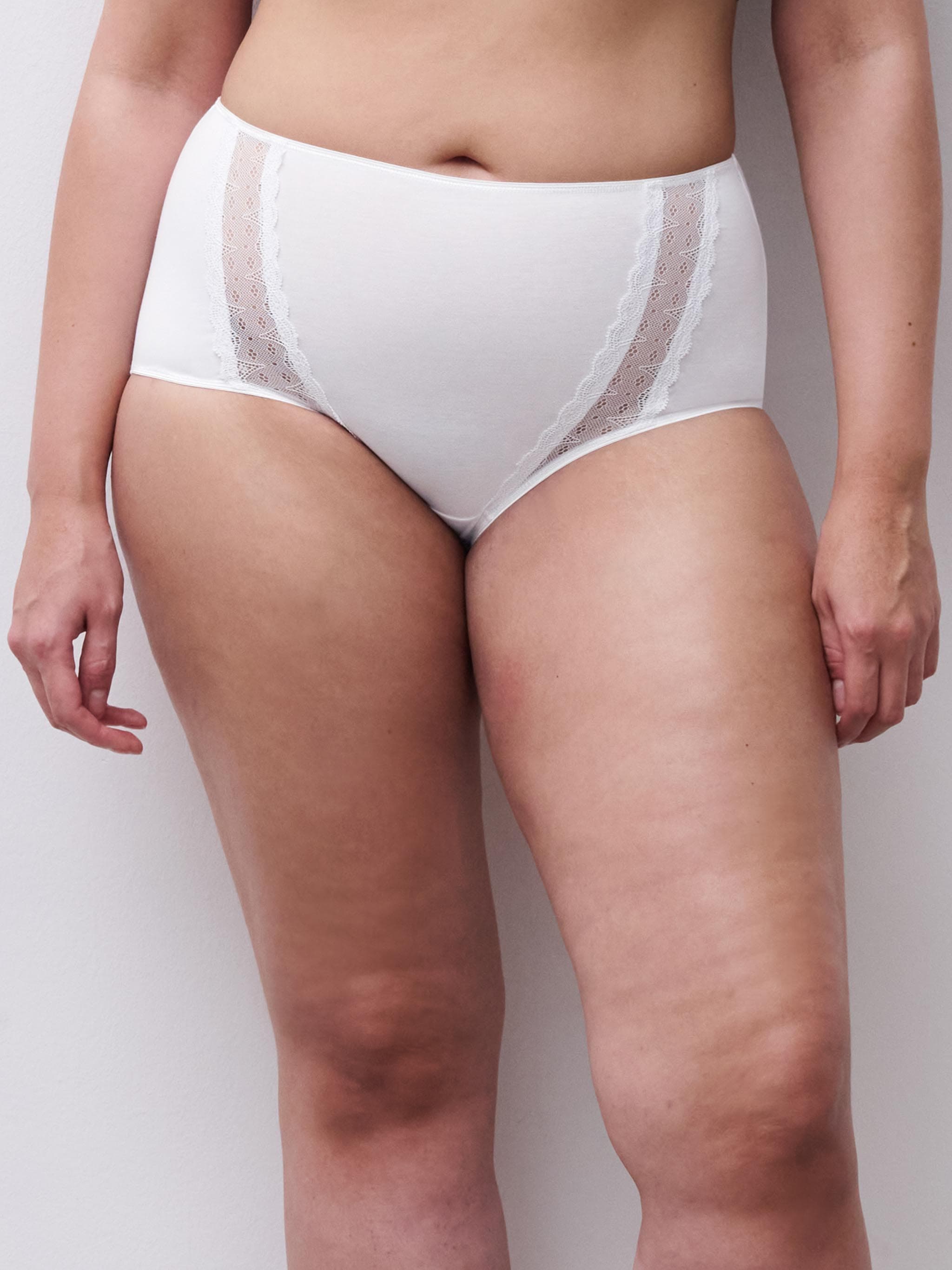 High-waisted brief - White