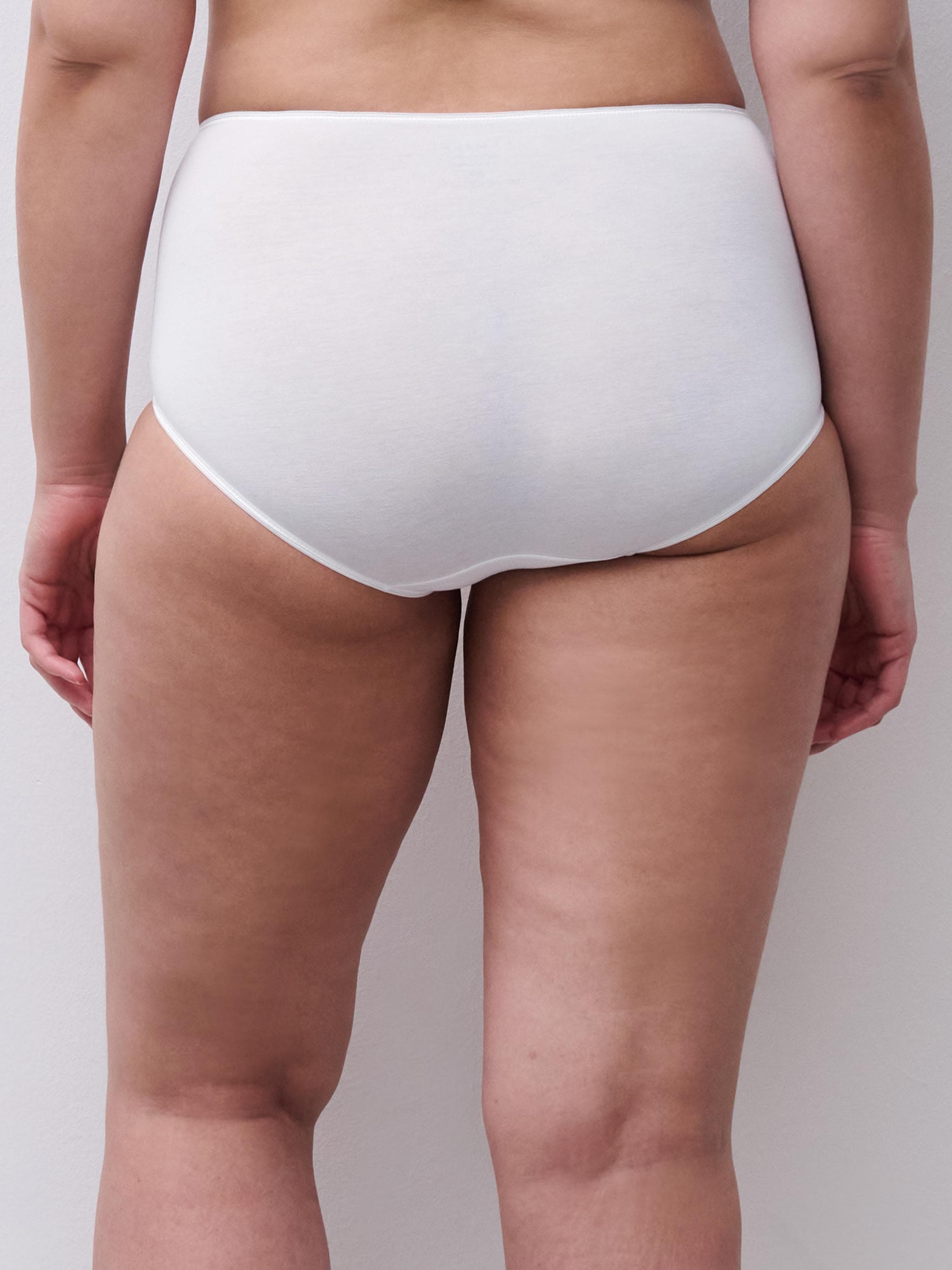 High-waisted brief - White